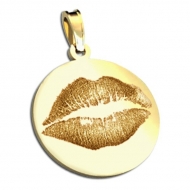 Lip Print Round Custom Medal