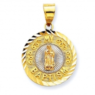14K Tri Color Gold My Baptism Pendant