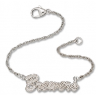 Milwaukee Brewers Charm Logo W  Bracelet