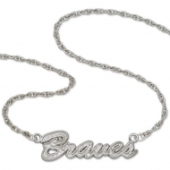 Atlanta Braves Name Plate Necklace W  Chain