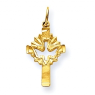 14k Yellow Gold Holy Spirt Cross