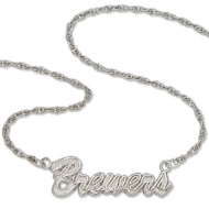 Milwaukee Brewers Name Plate Necklace W  Chain