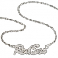Boston Red Sox Name Plate Necklace W  Chain