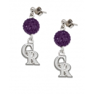 Colorado Rockies 1 2 Inch Earrings