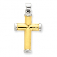 14k Gold Polished Cross Pendant