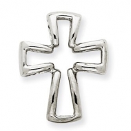 14k White Gold Cross Pendant