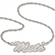New York Mets Name Plate Necklace W  Chain