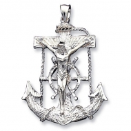 Sterling Silver Gold Mariner s Cross Pendant