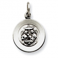 Baptism Round Antiqued Round Charm
