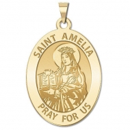 Saint Amelia Medal   Oval  EXCLUSIVE 