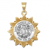 Saint Francis of Assisi Two Tone Sun Border  EXCLUSIVE 