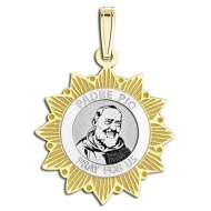 Padre Pio Two Tone Sun Border  EXCLUSIVE 