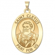 Saint Cletus Medal   Oval  EXCLUSIVE 