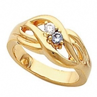 Two Birthstones Mother s Ring