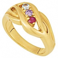 Three Birthstones Mother s Ring