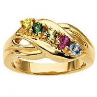 Five Birthstones Mother s Ring