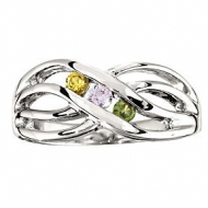Mother s Ring with Three Birthstones