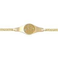 Mother With Son and Two Daughters Birthsones Bracelet