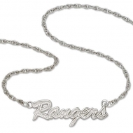 New York Rangers Name Plate Necklace W  Chain
