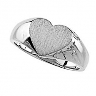 Sterling Silver Heart Shaped Promise Ring