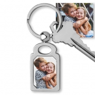 Stainless Steel Engravable Photo Laser Keychain