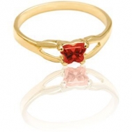 Bfly Ruby  July  Birthstone Ring
