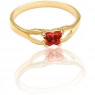Bfly Garnet  Janurary  Birthstone Ring