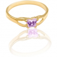 Bfly Alexandrite  June  Birthstone Ring
