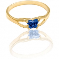 Bfly Sapphire  September  Birthstone Ring