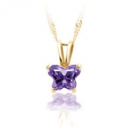 Bfly Amethyst  Februrary  Birthstone Pendant