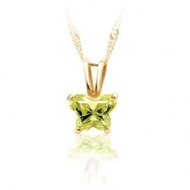 Bfly Peridot  August  Birthstone Pendant