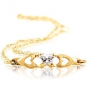 Bfly Cubic Zirconia  April  Birthstone Bracelet