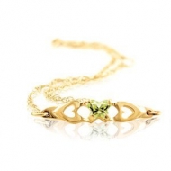 Bfly Peridot  August  Birthstone Bracelet