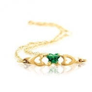 Bfly Emerald  May  Birthstone Bracelet