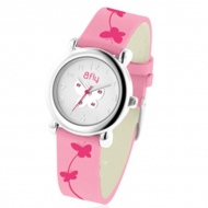 Bfly Pink Tourmaline  October  Adjustable Children s Birthstone Watch
