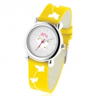 Bfly Citrine  Novemeber  Adjustable Children s Birthstone Watch