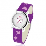 Bfly Amethyst  Feburary  Adjustable Children s Birthstone Watch
