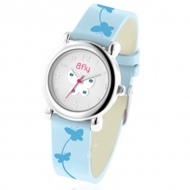 Bfly Aquamarine  March  Adjustable Children s Birthstone Watch