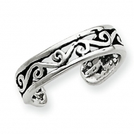 Sterling Silver Antiqued Toe Ring