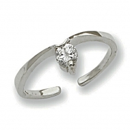 Sterling Silver CZ Toe Ring