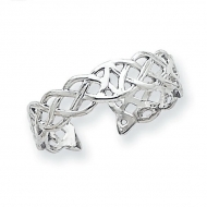 14k White Gold Celtic Knot Toe Ring