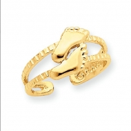 14k Yellow Gold Feet Toe Ring
