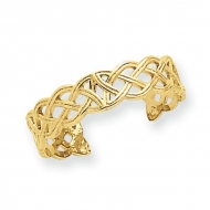14k Yellow Gold Celtic Knot Toe Ring