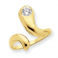 14k Yellow Gold CZ Toe Ring