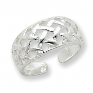 Sterling Silver Lattice Toe Ring