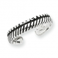 Sterling Silver Etched Toe Ring