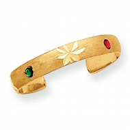 14k Yellow Gold Enamled Toe Ring