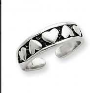Sterling Silver Antiqued Toe Ring