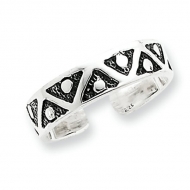 Sterling Silver Antiqued Toe Ring
