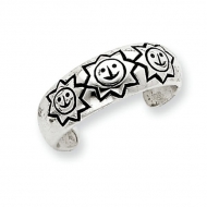 Sterling Silver Antiqued Toe Ring